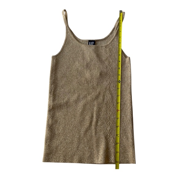 Y2K Vintage GAP Gold Shimmer Knit Sweater Top Size Small women's - Picture 12 of 15